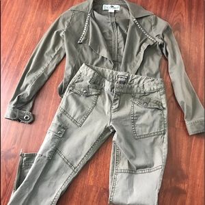 Army Green Jacket &Pant Set Express Jean&JoJo Jack